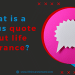 What is a famous quote about life insurance?
